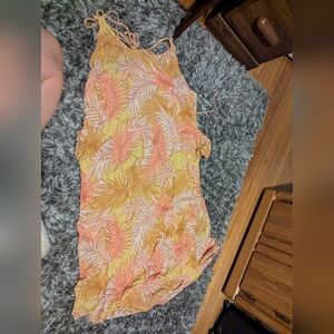 Tahari Orange and Yellow Patterned Dress